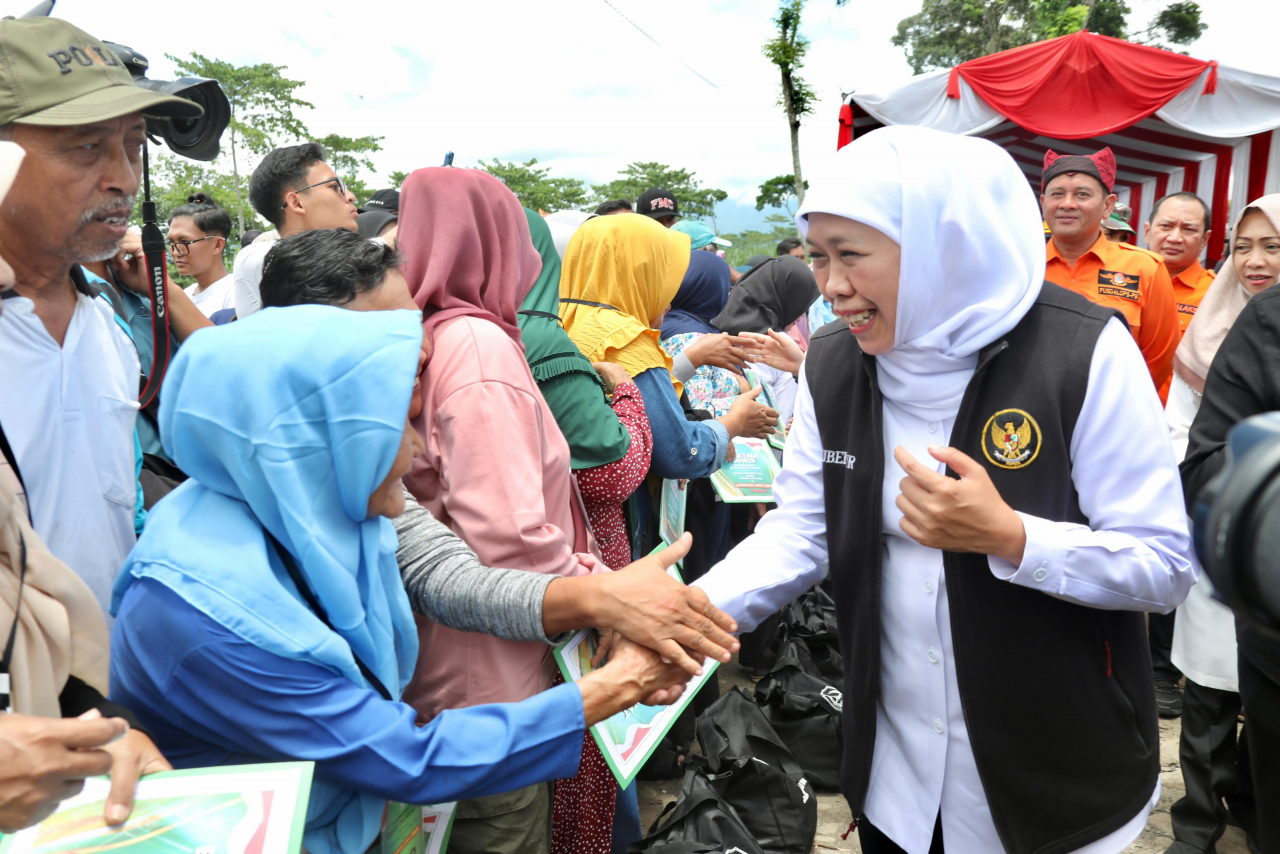 Gubernur Khofifah Launching Pembangunan Hunian Relokasi Korban Banjir Bandang Banyuwangi 